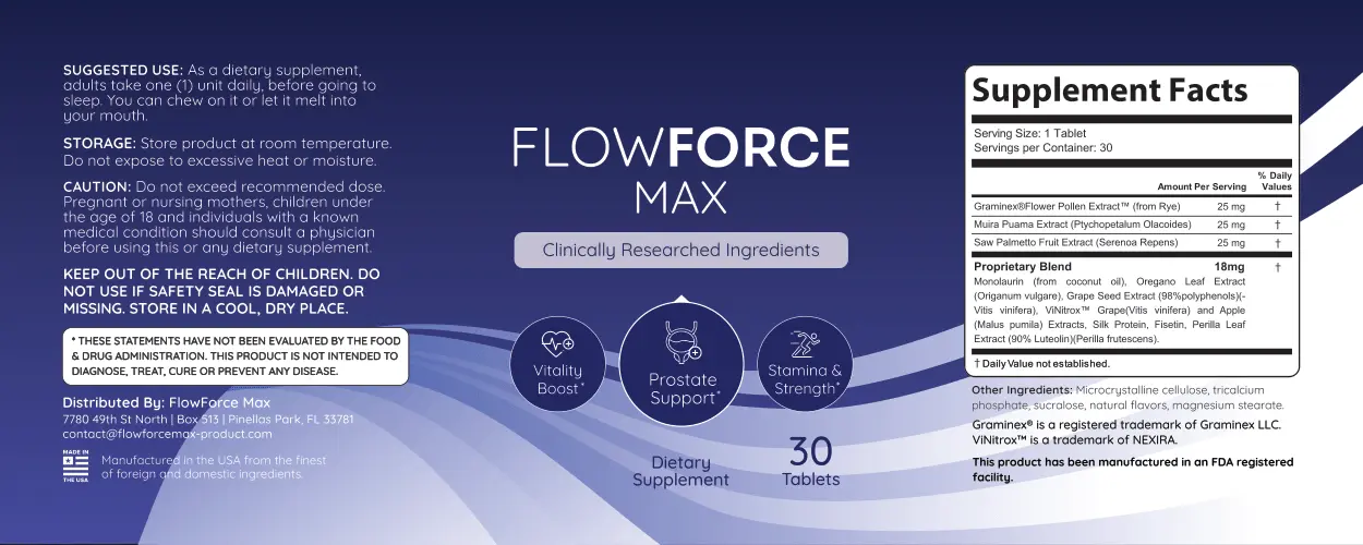 flow force max supplement facts